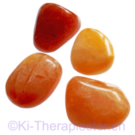 Seleniet, Oranje (donker) trommelsteen (XL-XXL) per st.*