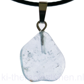 Topaas blauw edelsteen hanger (plat)