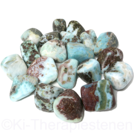 Larimar - Dolfijnsteen Dom.-Rep.,TS (XL) B kwaliteit ca 18 gr. p.st.*