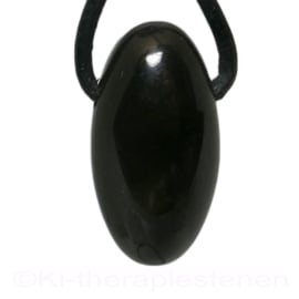Shiva Lingam zwart hanger geboord per st.