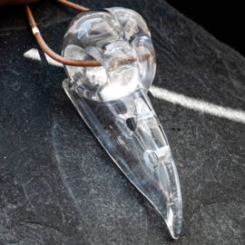 Bergkristal Raaf - 'Raven Skull' Bergkristal, L ø 5 cm hanger geboord