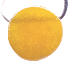 Aragoniet ( geel-oranje) hanger geboord 1x UNIEK