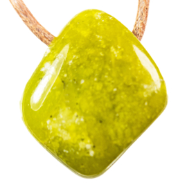 Lizardiet,  Noorse Jade,  1A kwaliteit hanger geboord per st.