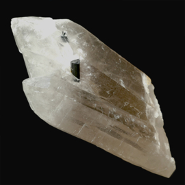 Himalaya-Kwartskristal Dubbeleinder met Toermalijnen    1x UNIEK