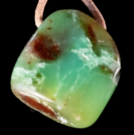 Chrysopraas Natuur edelsteen hanger 1x UNIEK