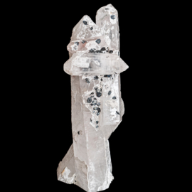 Magische Laserkristal - (Binnen-Mongolië) met Hematiet en coating 1x UNIEK