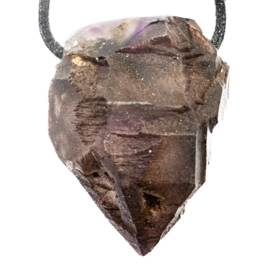 Amethist,  Amethist-Rookkwarts Brandberg  kathedraal kristal  hanger 1x UNIEK