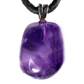 Amethist, donker (Zambia)  hanger per st.