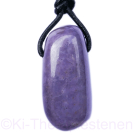 Jade, Lavendel (Jadeïet, lila)  hanger 1x uniek ex.