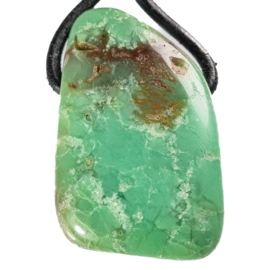 Chrysopraas Natuur edelsteen hanger 1x UNIEK