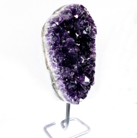Amethist Cluster-Geode, op metalen staander,  1,14 kilo, 1x UNIEK