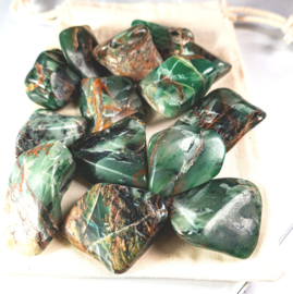 Opaal: Groene Opaal trommelstenen  (XL) Rest partij 1x