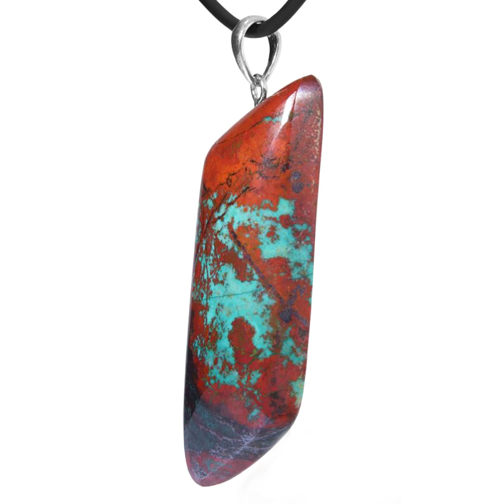 Sonora Sunrise  (Chrysocoll-Cupriet)  hanger  | 4,6 x 1,8 cm 1x UNIEK