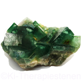 Fluoriet, Cluster groen L. 11,5 cm 1x UNIEK