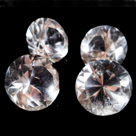 Bergkristal Diamant Briljant Vorm ø 2,8 cm per st.