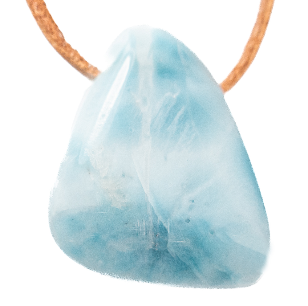 Larimar medium Groot hanger geboord 1x UNIEK