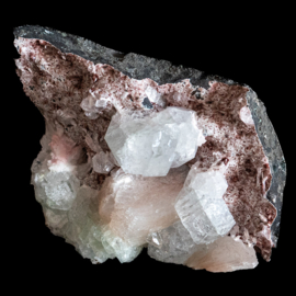 Apofyliet kristallen op matrix cluster  (Poona India)