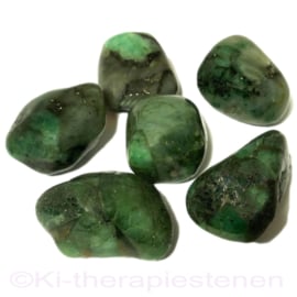Smaragd A kwaliteit  trommelsteen (Brazilië) (L-XL) per st.*