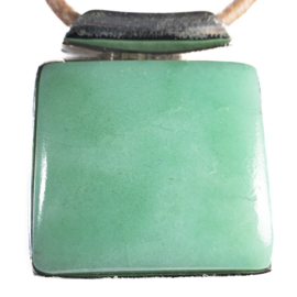 Chrysopraas,  Zilveren hanger | 1x UNIEK