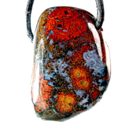 Jaspis, Chalcedon "Universit" edelsteen hanger │ 1x UNIEK