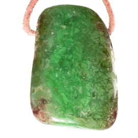Chrysopraas Natuur edelsteen hanger 1x UNIEK