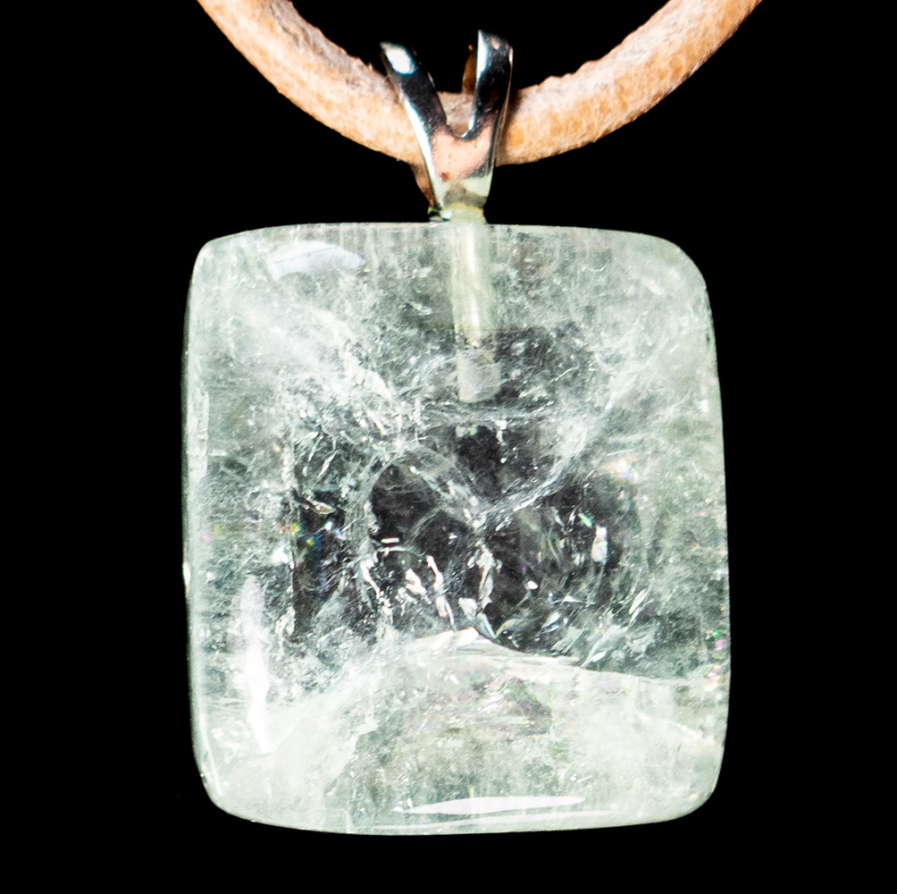 Apofyliet, kristal lichtgroen hanger 1x UNIEK