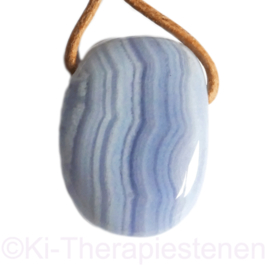 Chalcedoon Extra (groot) hanger geboord per stuk