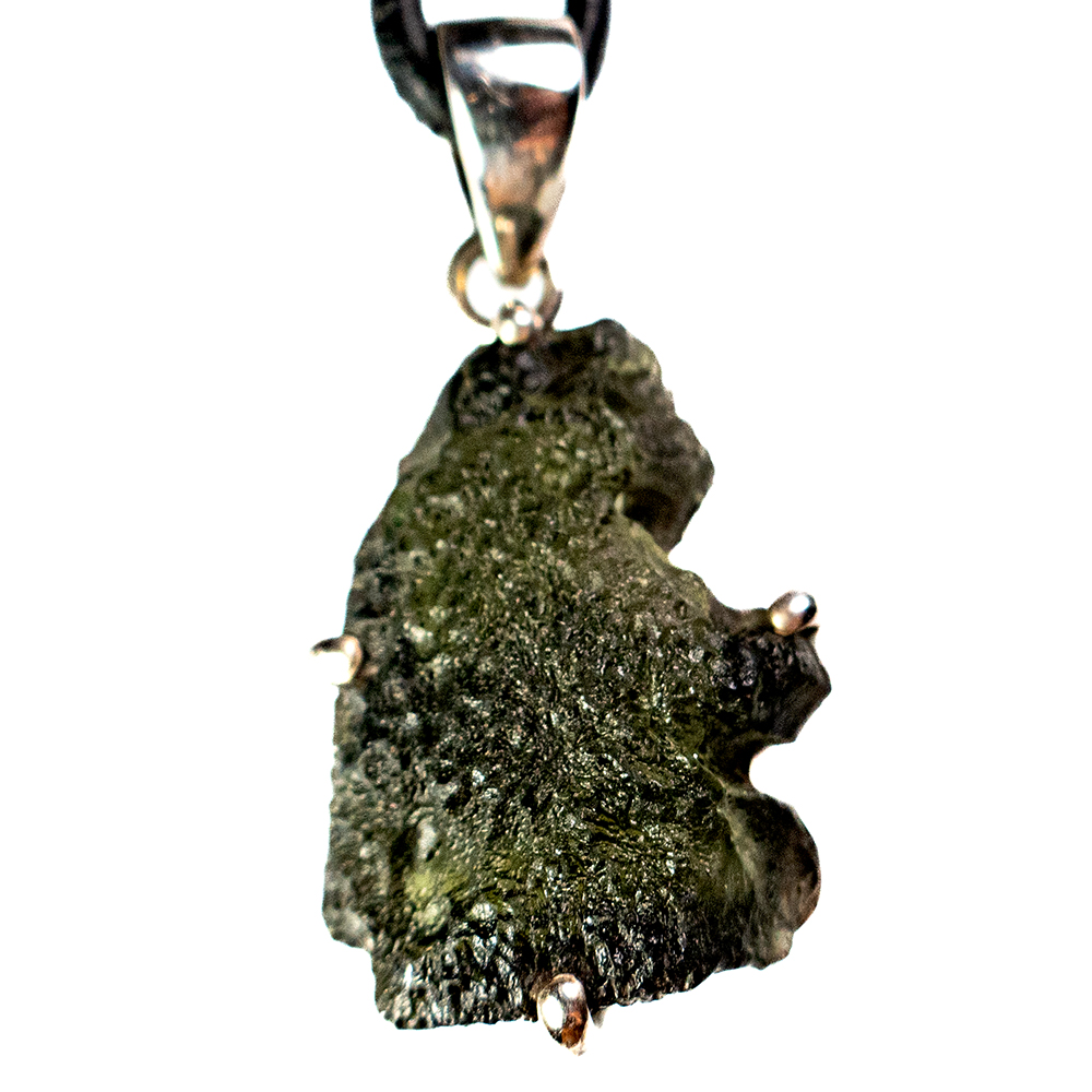 Moldaviet in Zilveren hanger 1A kwaliteit  |  1x  UNIEK 7,7 gr.