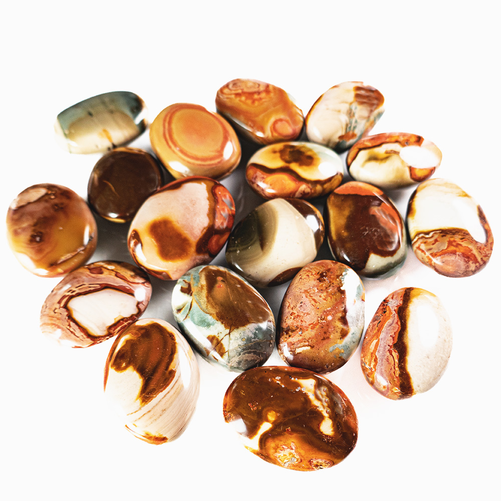Jaspis: Polychrome Jaspis trommelst. Ovaal (XL)  0,25 / 0,5 kg