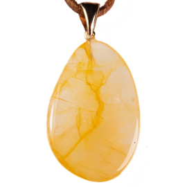 Golden Healer (Limoniet), kwarts hanger 1x UNIEK