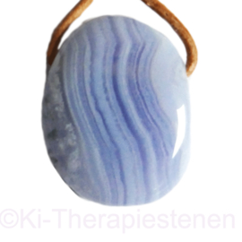 Chalcedoon Extra (groot) hanger geboord per stuk