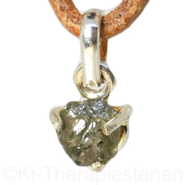 Diamant (Natuur)  hanger in  (925) in  zilver p.st.