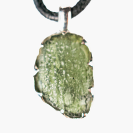 Moldaviet in zilveren hanger 3,2 gr. 1A kwaliteit  |  1x  UNIEK