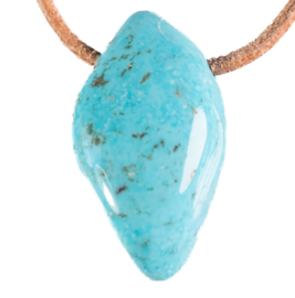 Turquoise 'Mexico'  hanger geboord 1x UNIEK