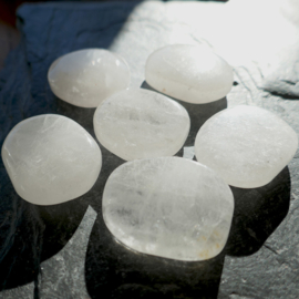 Bergkristal, ø 3,5 cm platte edelsteen Set van 6x