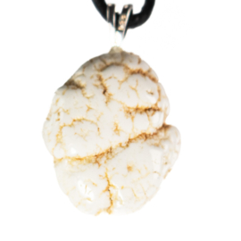 Magnesiet nugget edelsteen hanger  per st.