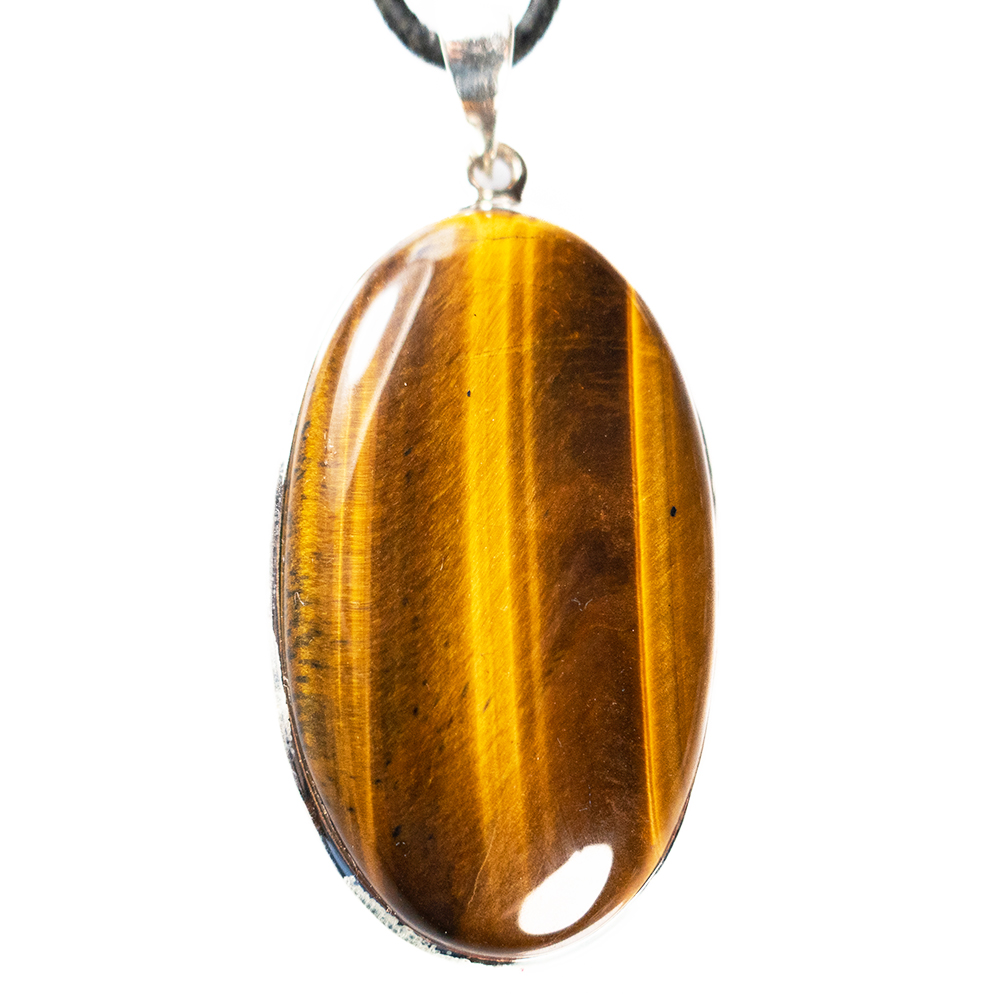 Tijgeroog,  Zilveren hanger | 1x UNIEK