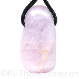 Kunziet (roze) edelsteen hanger geboord