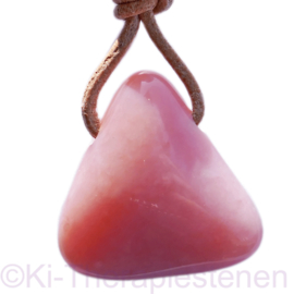 Opaal "Andesopaal pink" hanger Groot  geboord 1x uniek ex.