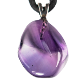 Amethist, donker (Zambia)  hanger per st.