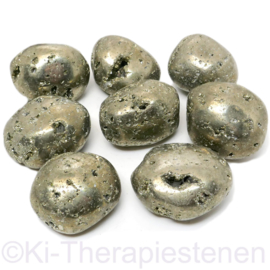 Pyriet Cluster trommelstenen (Extra XL) p. st.*