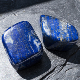 Lapis Lazuli 1A kwaliteit trommelstenen (XL) SET van 2x