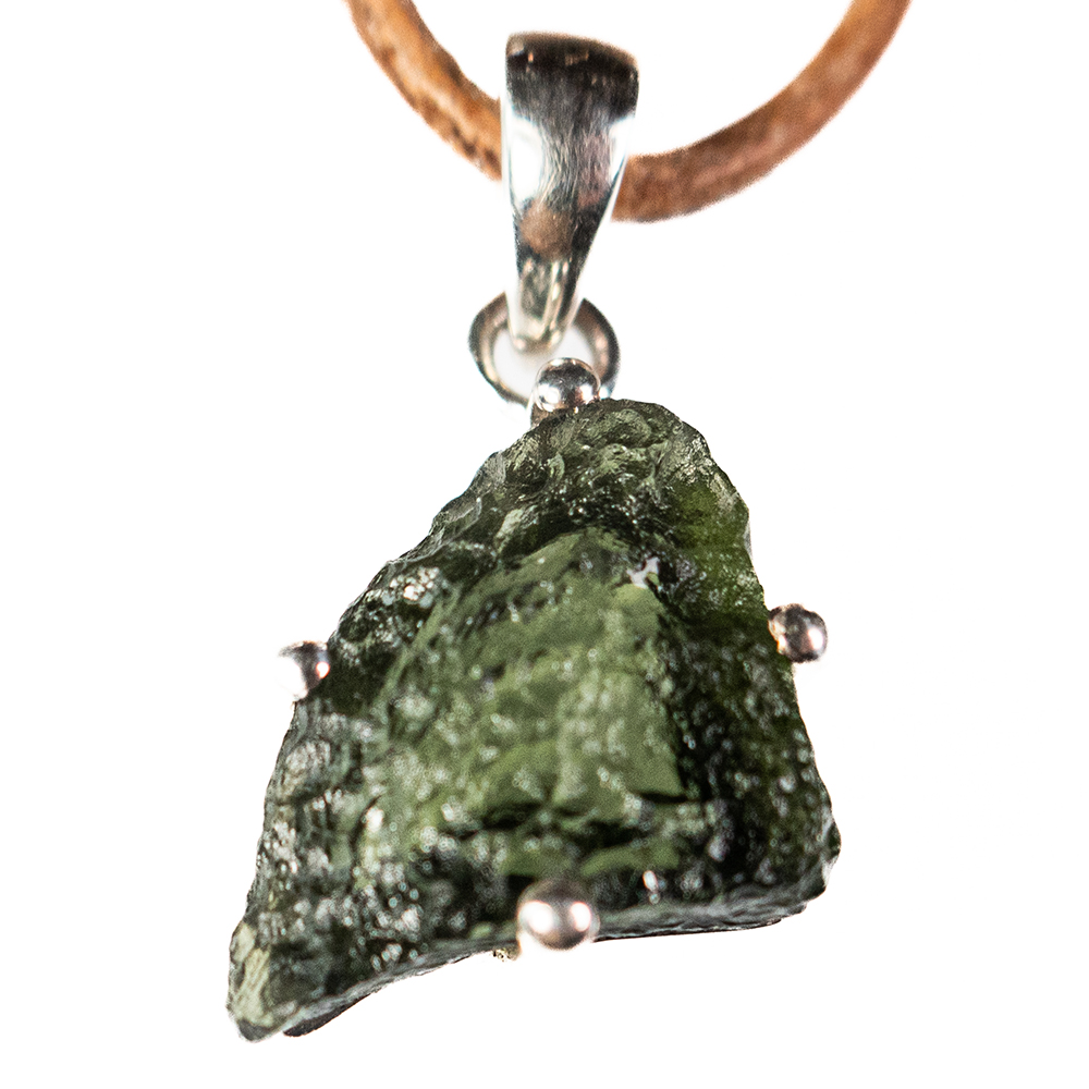 Moldaviet in Zilveren hanger 1A kwaliteit  |  1x  UNIEK 4,3 gr.