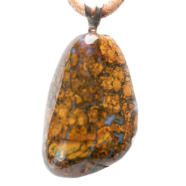 Jaspis, Chalcedon "Universit" edelsteen hanger  p.st.