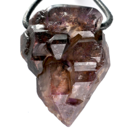 Amethist,  Amethist-Rookkwarts Brandberg  kathedraal kristal  hanger 1x UNIEK