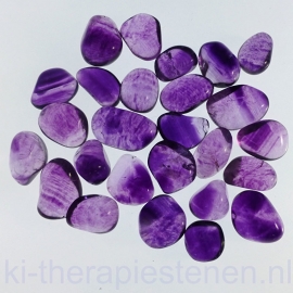 Fluoriet,  violet AA-trommelsteen (M) per st.* (gem. 4 gr.)