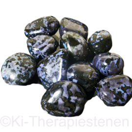 Gabbro 'Mystic Merlinite' Basalt Blackstone XL trommelsteen per st.