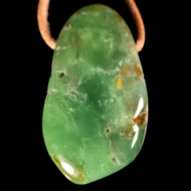 Chrysopraas Natuur edelsteen hanger 1x UNIEK