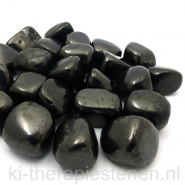 Shungiet / shungite  trommelsteen (L)  per st.* (ca. 21 gr)