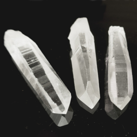 Lemurische (Diamantina) Laserkristal A-kwaliteit, Set  3 st. L. 9 cm. 0,16 kg